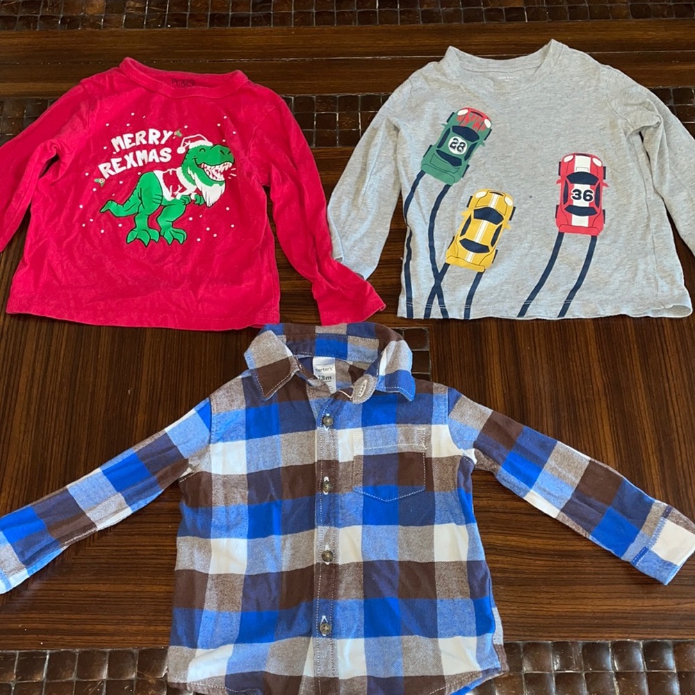 (3) 18 month & 2T long sleeve